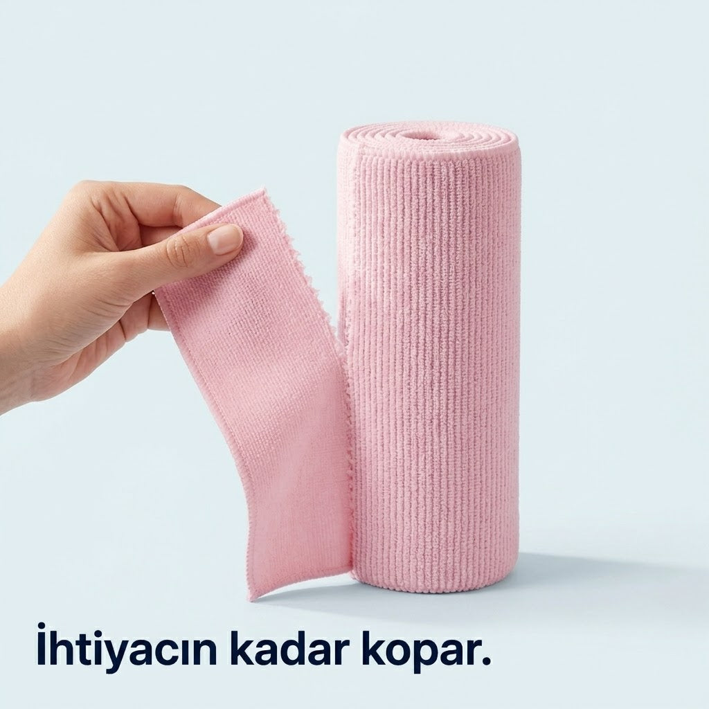 Cleanrolls™ Mikrofiber Rulo Bez – 20 Yaprak
