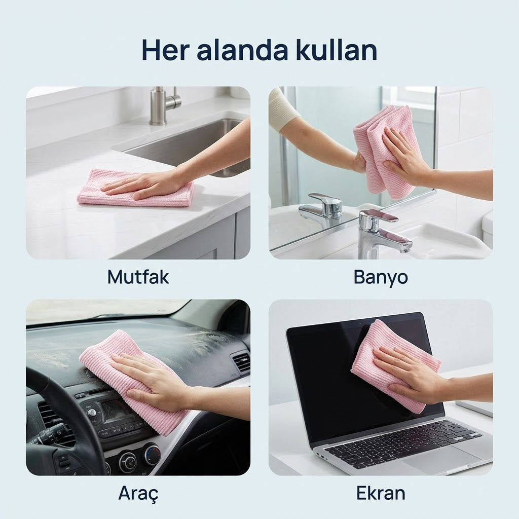 Cleanrolls™ Mikrofiber Rulo Bez – 20 Yaprak
