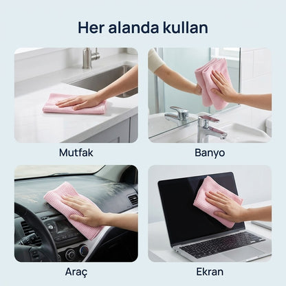 Cleanrolls™ Mikrofiber Rulo Bez – 20 Yaprak