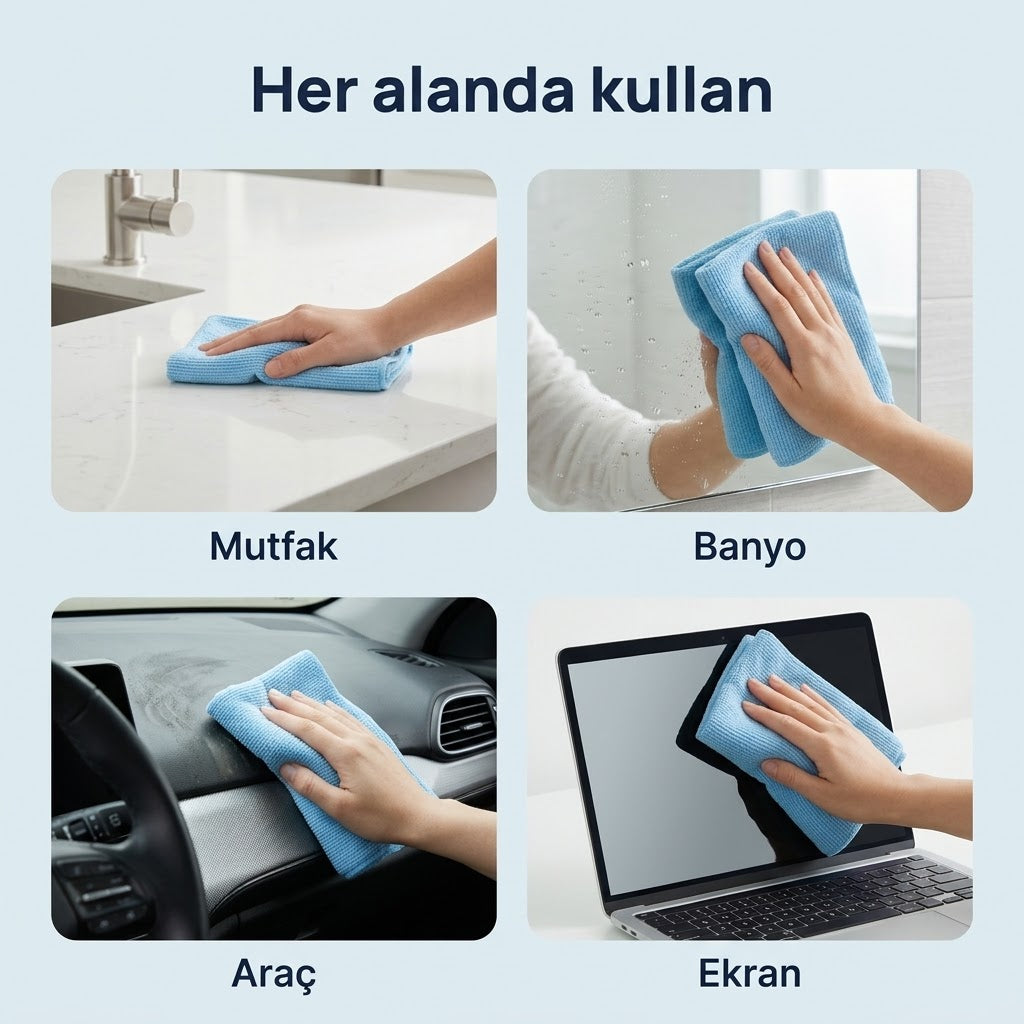 Cleanrolls™ Mikrofiber Rulo Bez – 20 Yaprak