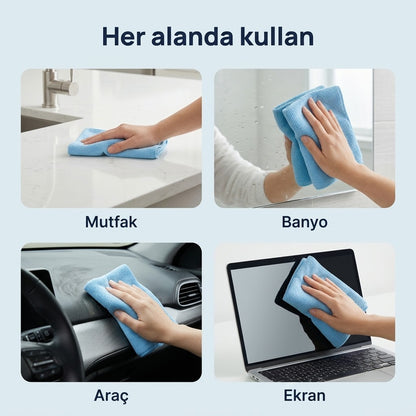 Cleanrolls™ Mikrofiber Rulo Bez – 20 Yaprak