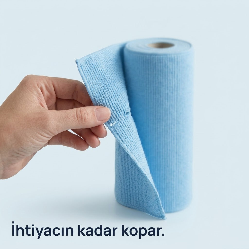 Cleanrolls™ Mikrofiber Rulo Bez – 20 Yaprak