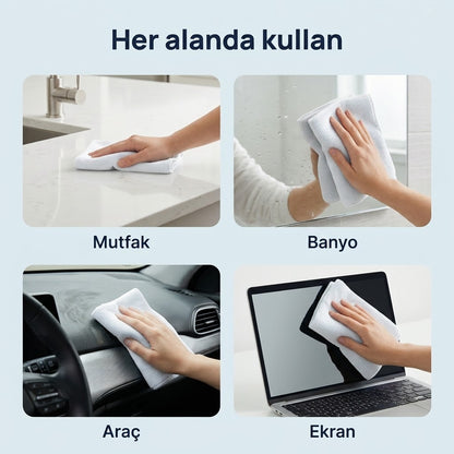 Cleanrolls™ Mikrofiber Rulo Bez – 20 Yaprak
