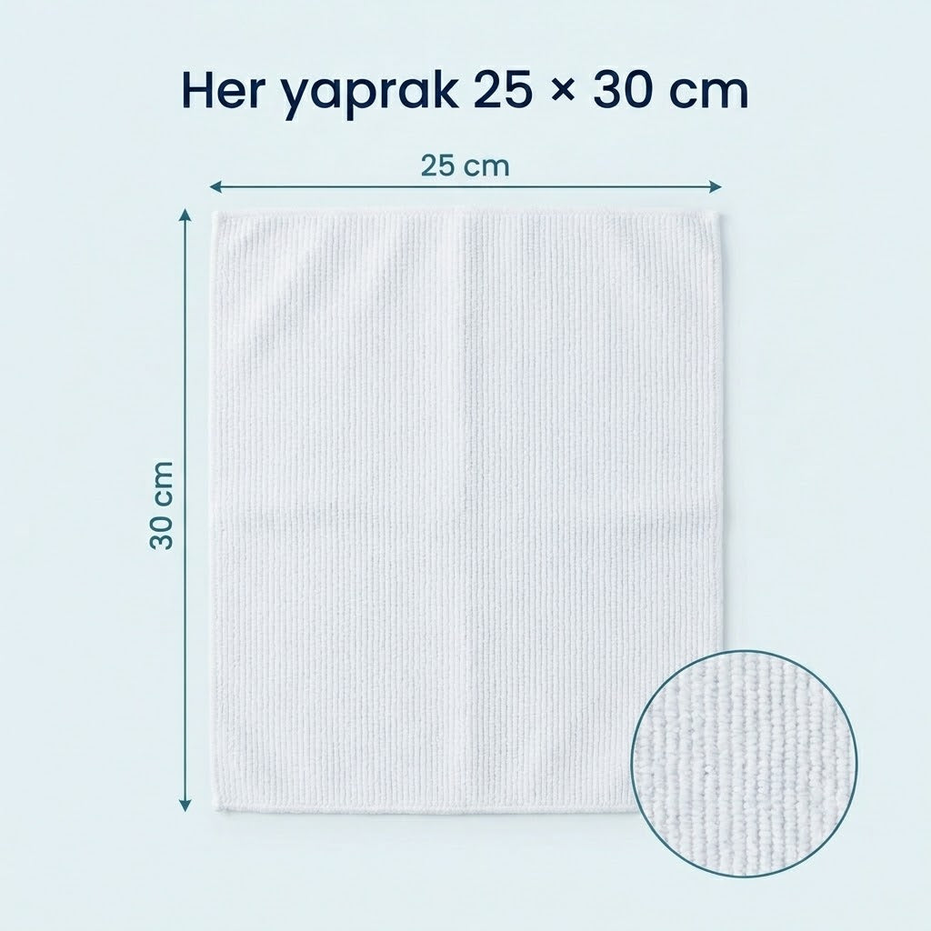 Cleanrolls™ Mikrofiber Rulo Bez – 20 Yaprak